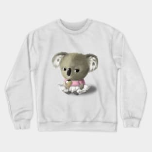 Cute fluffy baby koala Crewneck Sweatshirt